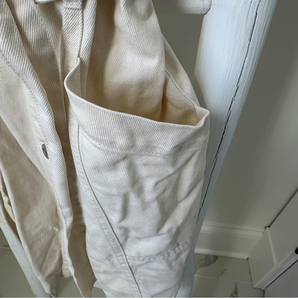 Habitual Cream Denim Sleeveless Buttoned Sundress Size Small - Picture 10 of 15
